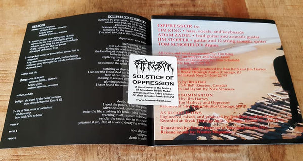 OPPRESSOR - Solstice Of Oppression 2-CD