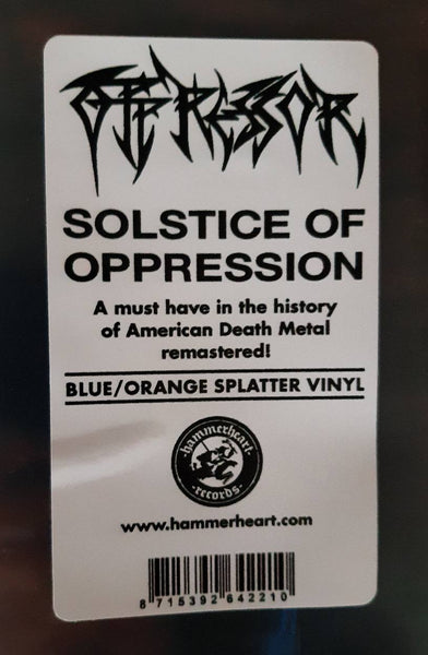 OPPRESSOR - Solstice Of Oppression LP (Transparent Blue/Orange Splatter Vinyl)