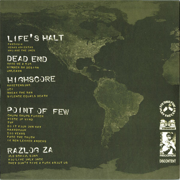 VARIOUS – Four Corners An International DIY Positive Hardcore Compilation LP (Black Vinyl) OG 2002