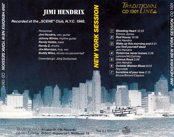 JIMI HENDRIX – New York Session CD OG 1990