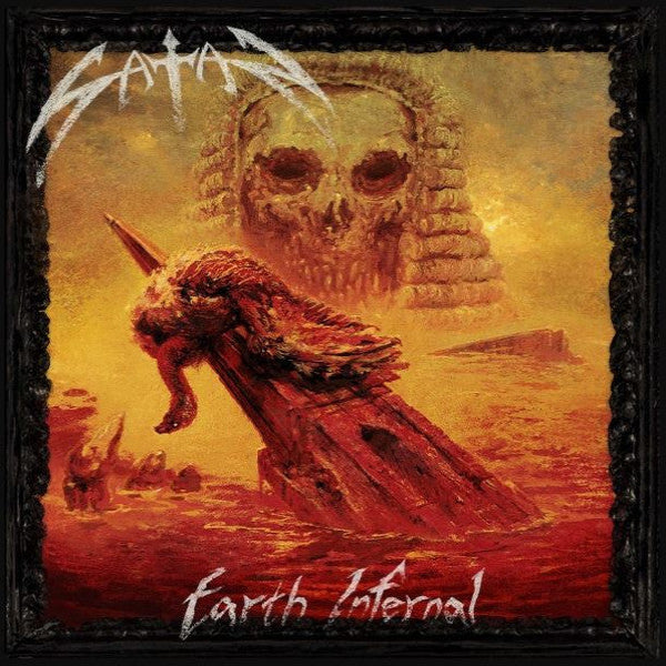 SATAN - Earth Infernal LP (Orange Red/Brown Marble Vinyl)