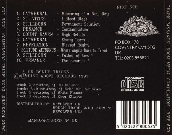 VARIOUS – Dark Passages CD OG 1991