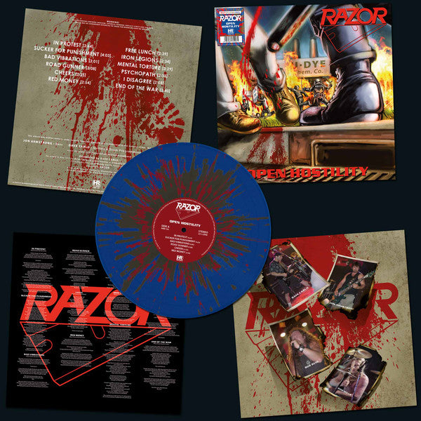 RAZOR - Open Hostility LP (Blue/Gold/Red Splatter Vinyl)