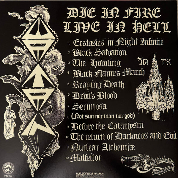 WATAIN - Die In Fire Live In Hell (Agony & Ecstasy Over Stockholm) 2-LP (Red & Yellow Vinyl)