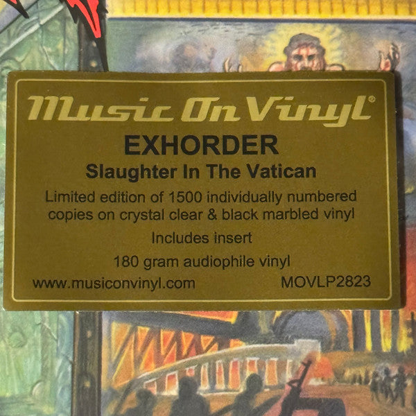 EXHORDER - Slaughter In The Vatican LP (Crystal Clear/Black Marble Vinyl) Thrash Classic