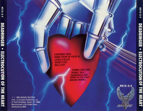 DEADRINGER – Electrocution Of The Heart CD OG 1989