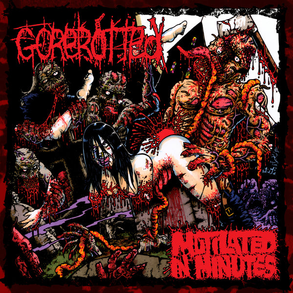 GOREROTTED - Mutilated In Minutes LP (Clear/Red Splatter Vinyl) (Pre-order)