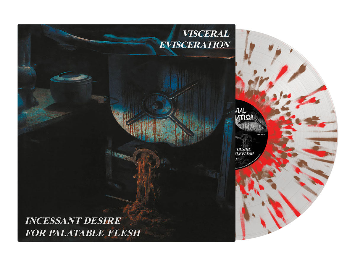 VISCERAL EVISCERATION - Incessant Desire For Palatable Flesh LP (Creme/Red/Gold Splatter Vinyl) (Pre-order)